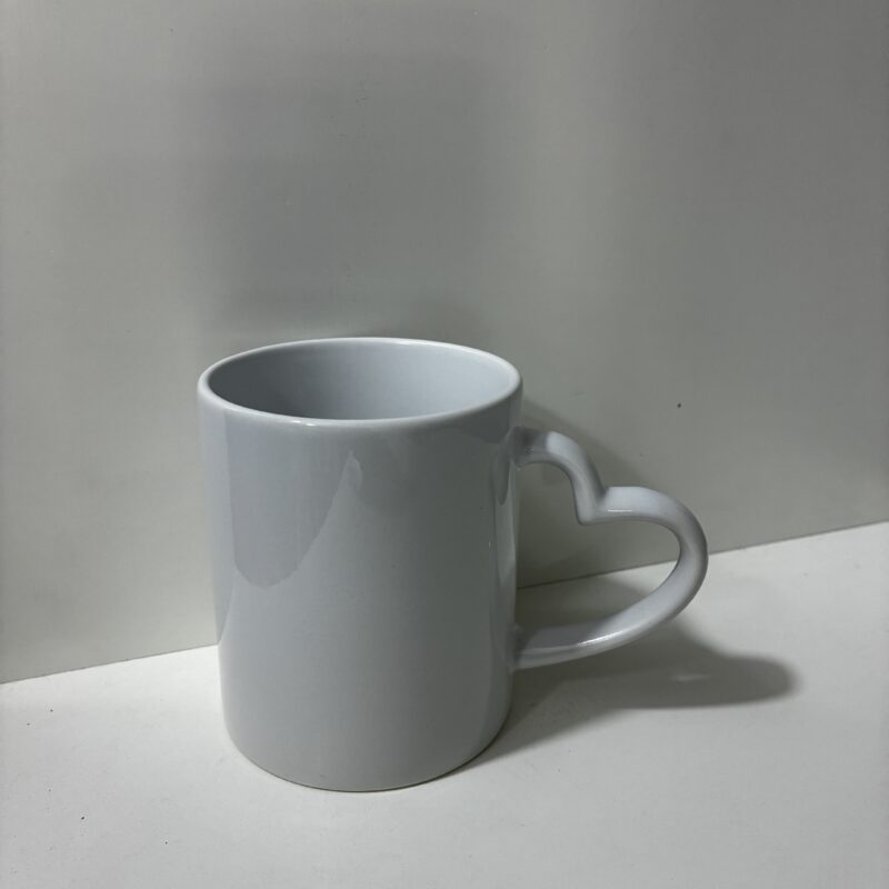 White Mug With Love Handle